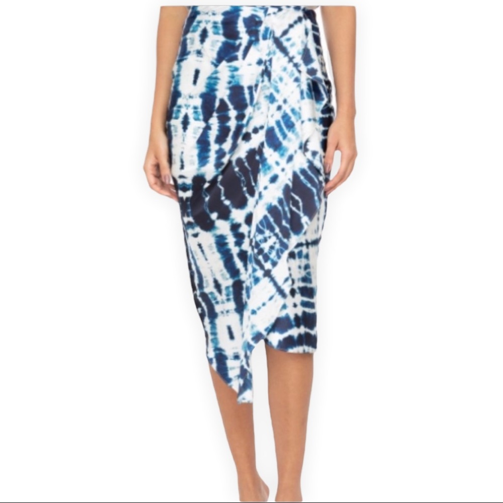 Generation Love Indigo Tie Dye Nia Silk Skirt (M) - Picture 3 of 13